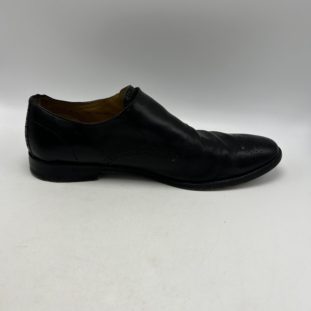 Cole Haan Loafers Mens 12 M Slip On Black Monk Strap Leather Double Buckle - Picture 2 of 11